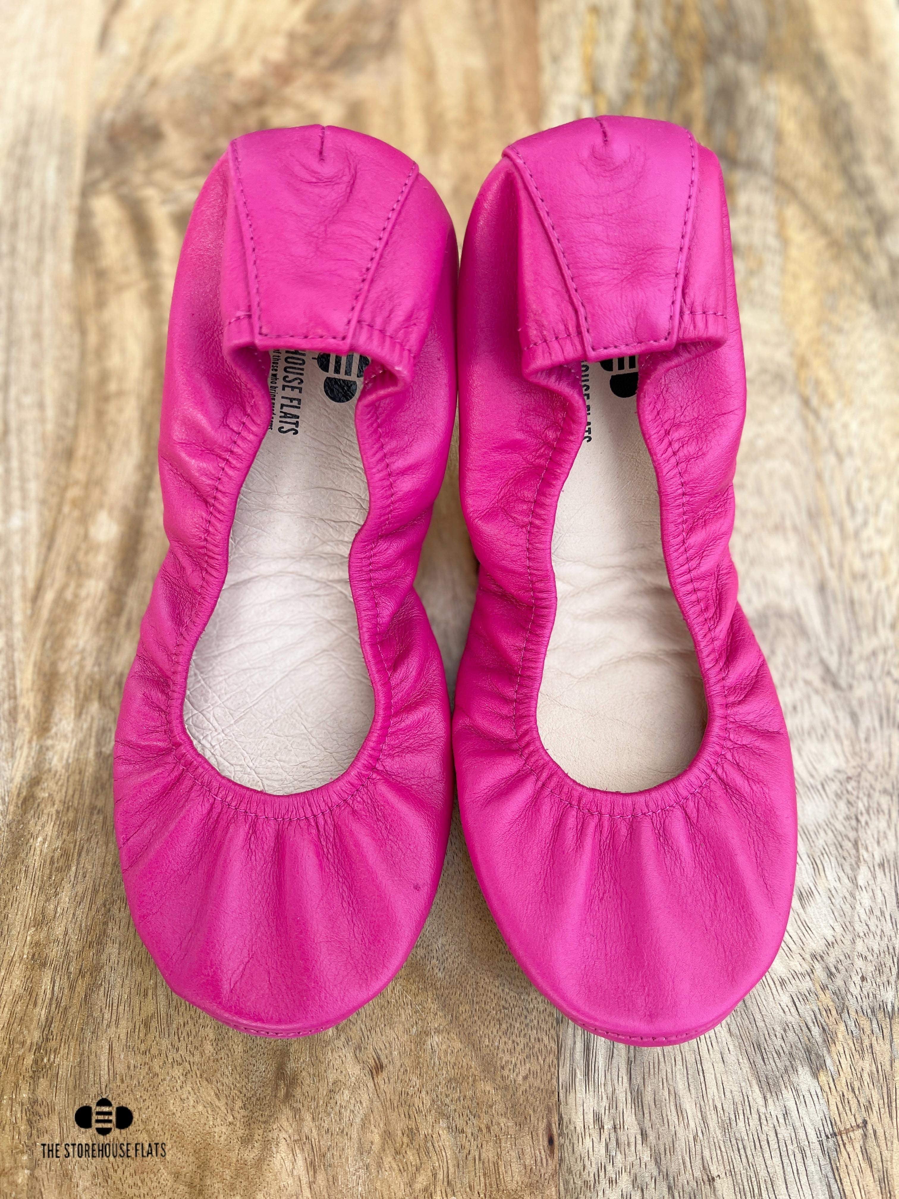 Bright pink best sale ballet flats